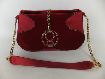 ESCADA Handtasche - Abendtasche - rot - Schmucksteine - Tasche - TOP - ein Traum