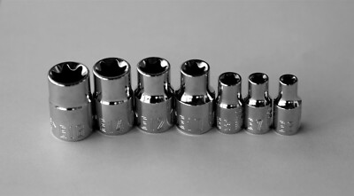 Craftsman 7pc. External E Torx Bit Star Socket Set 3/8'' & 1/4'' Drive
