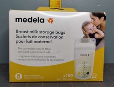 Medela Breast Milk Storage Bag, 100 Count 6oz Bags Pack - New Sealed