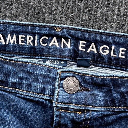 American Eagle Airflex+ Athletic Skinny Denim Jeans Blue Wash 40x30 - Picture 3 of 10