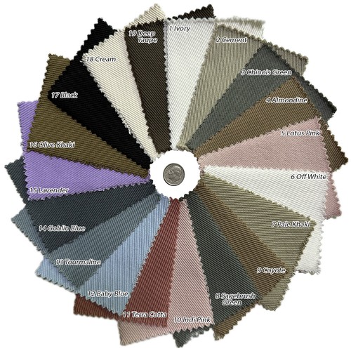 Heavy 13oz Cotton Stretch Spandex Twill Fabric Jacket Chino Pants Bag Upholstery - Picture 3 of 22