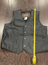 Cripple Creek Ranch Wear Leather Vest Men Size Large Country Biker