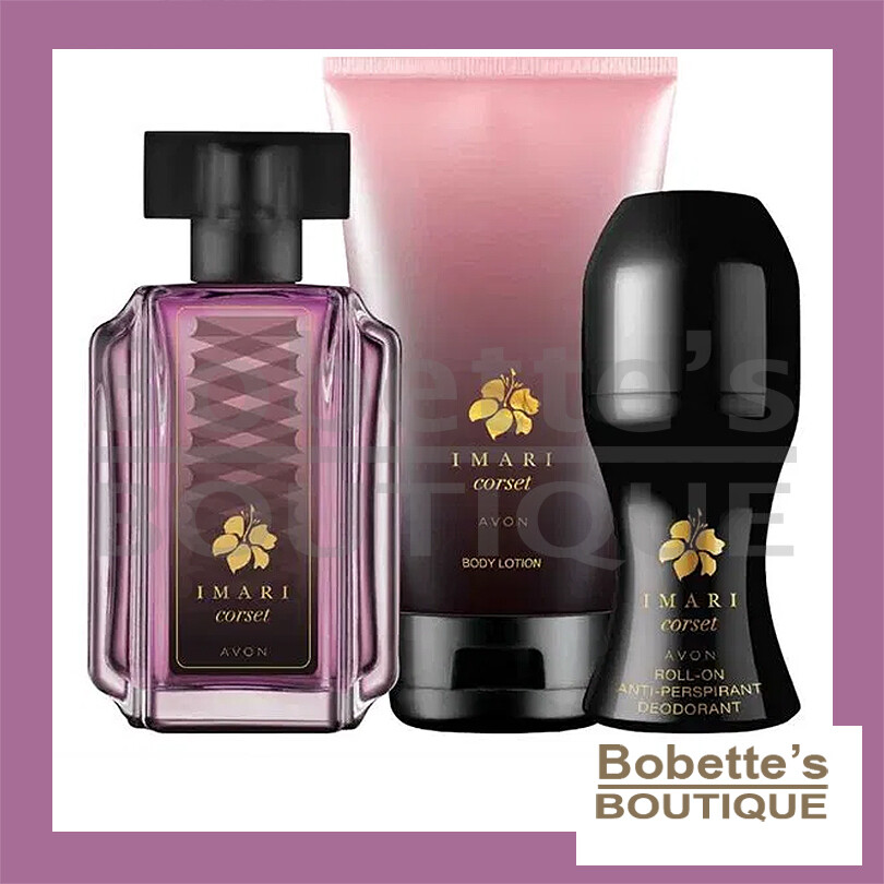 Imari Corset Avon parfum longue tenue et soin hydratant pour une peau douce parfumée