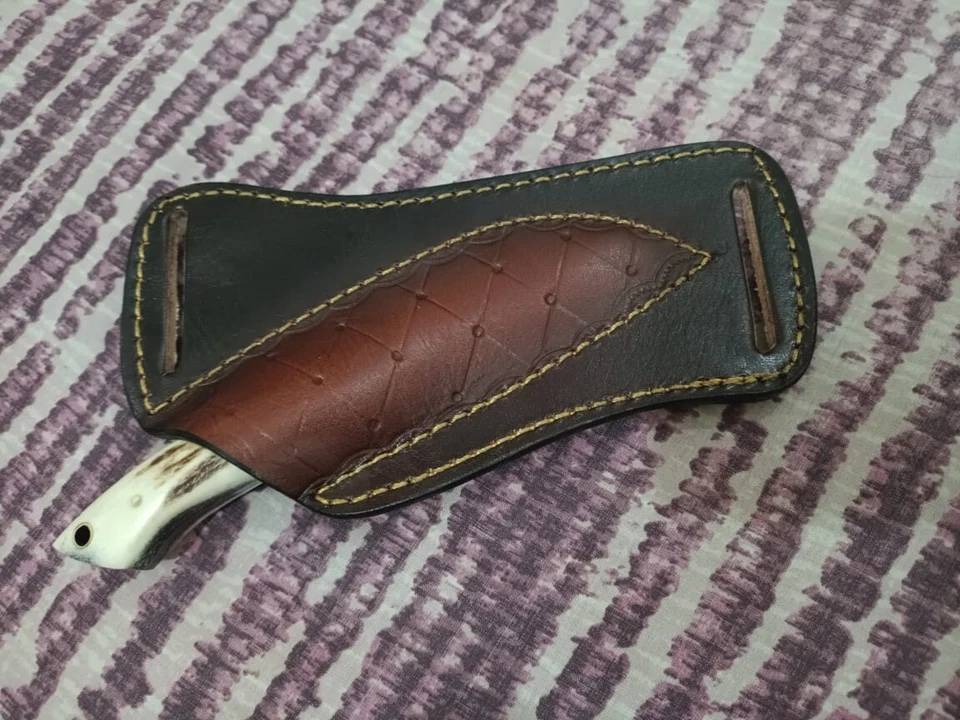 定制手工锻造 RASP 钢制皮肤狩猎刀带 STAG 手柄和鞋 — 第 4/4 张图片