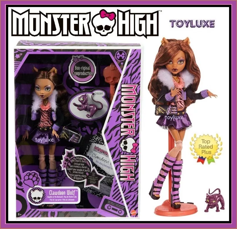 Monster High Doll, Clawdeen Wolf with Accessories and Pet Dog