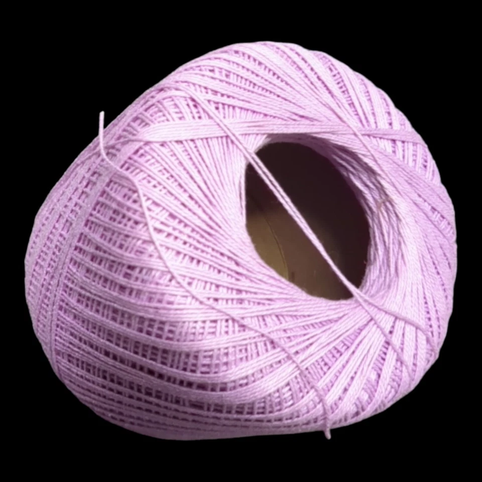 Vintage Lot of Lace or Cross Stitch Floss Lavender and Off White 4.9 oz Weight - Image 4 of 4