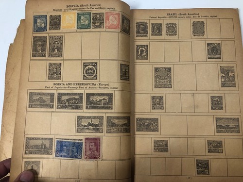 RARO Vintage! Libro de estampillas alrededor del mundo 1935 - ¡lleno de muchas estampillas! - Imagen 11 de 16