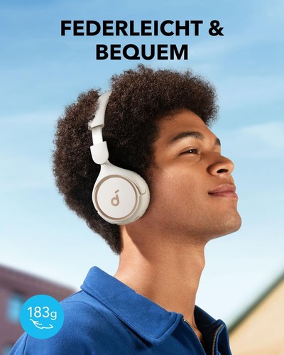 Anker Soundcore H30i Kabellose On-Ear Kopfhörer, Purer Bass, 70 Std - Weiß - Bild 4 von 7