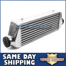 3.0" I/O UNIVERSAL TURBO INTERCOOLER FRONT OR TOP MOUNT 27X7X3.5 ALUMINUM BLACK