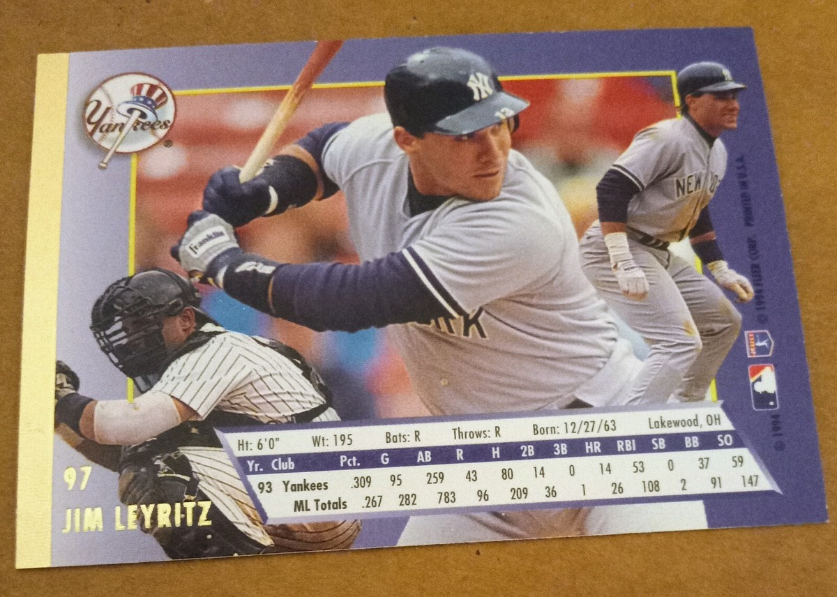 1994 Fleer Ultra Baseball JIM LEYRITZ Baseball Card #97. NEW YORK