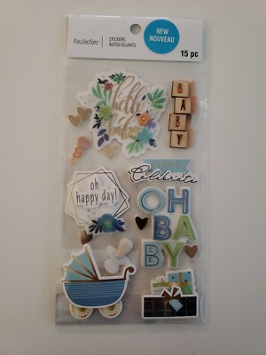 Recollections HELLO BABY BOY Scrapbooking stickers