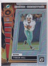 2023 Panini Donruss Optic NFL Football No. CR-TH Tyreke Hill Chain Silver Prizm