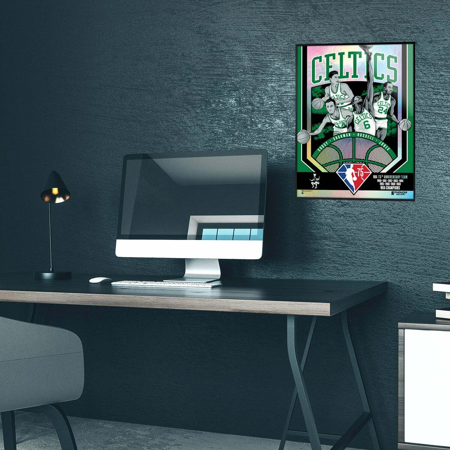 Phenom Gallery Boston Celtics 75th Anniv 60's NBA Champs Poster