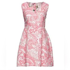 Dolce & Gabbana pink floral Cloqué jacquard mini dress NWT 44 $2,363