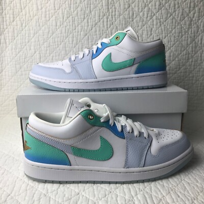 Nike Air Jordan 1 Low SE Sneakers Women s SZ 6 White/Emerald Rise FN8899-131