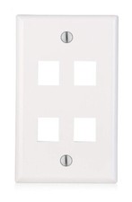 4-Port Plate 10, 20, 50 Lot Keystone Jack RJ45 CAT Network Face Wall Plate