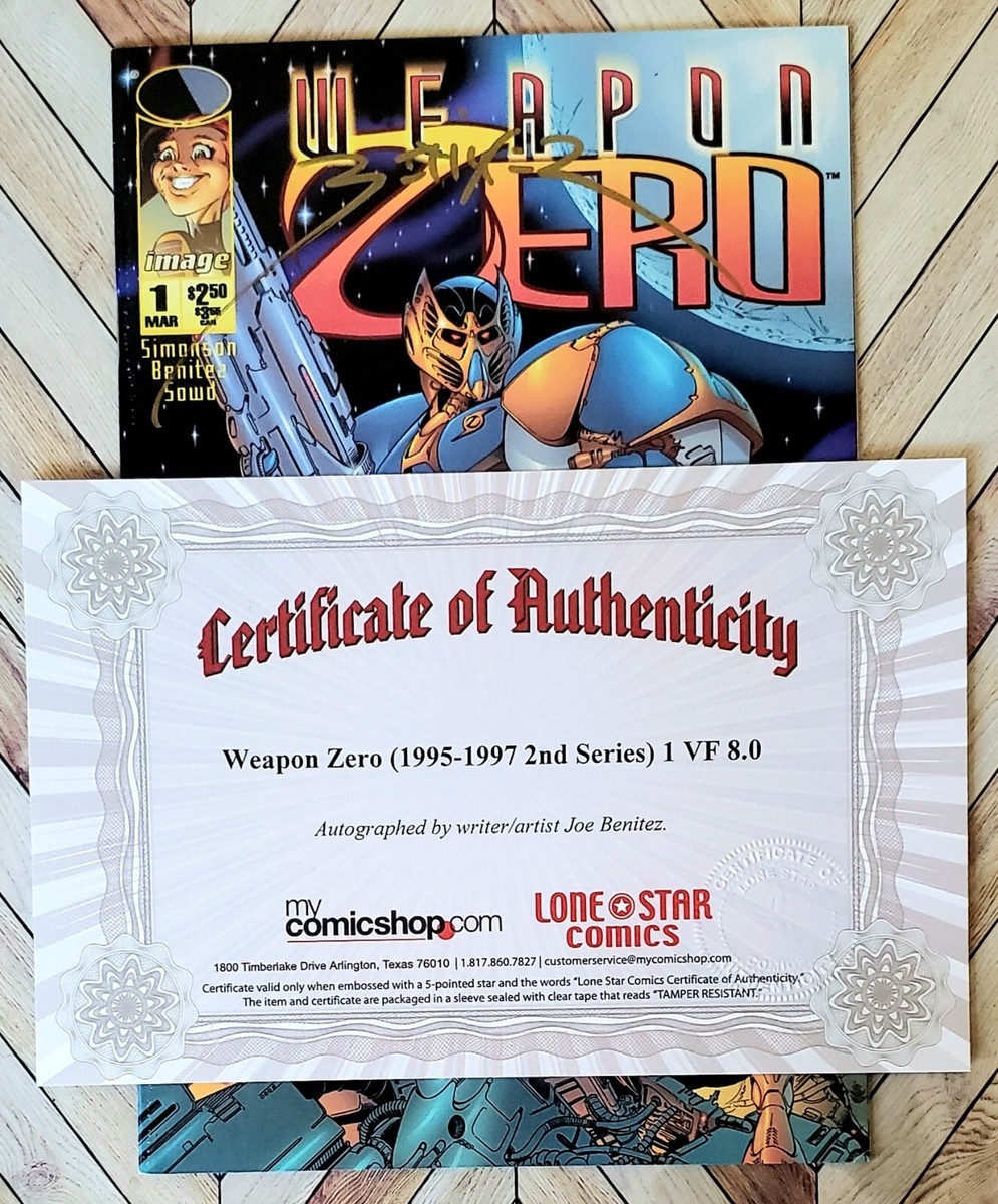 Weapon Zero #1 - VF - 1995 - Image - Signed by Joe Benitez 🔥 | eBay
