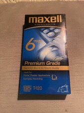 Maxell Premium Grade T-120 6 Hour VHS Video Tapes, Brand New and Sealed