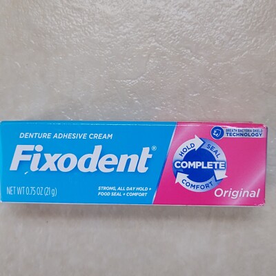 Denture Adhesive Cream Fixodent complete 2.4oz  - 1 Tube