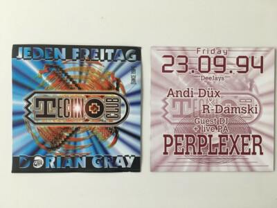 FLYER - DORIAN GRAY - TECHNOCLUB - PERPLEXER LIVE PA - ANDY DÜX - R-DAMSKI 94