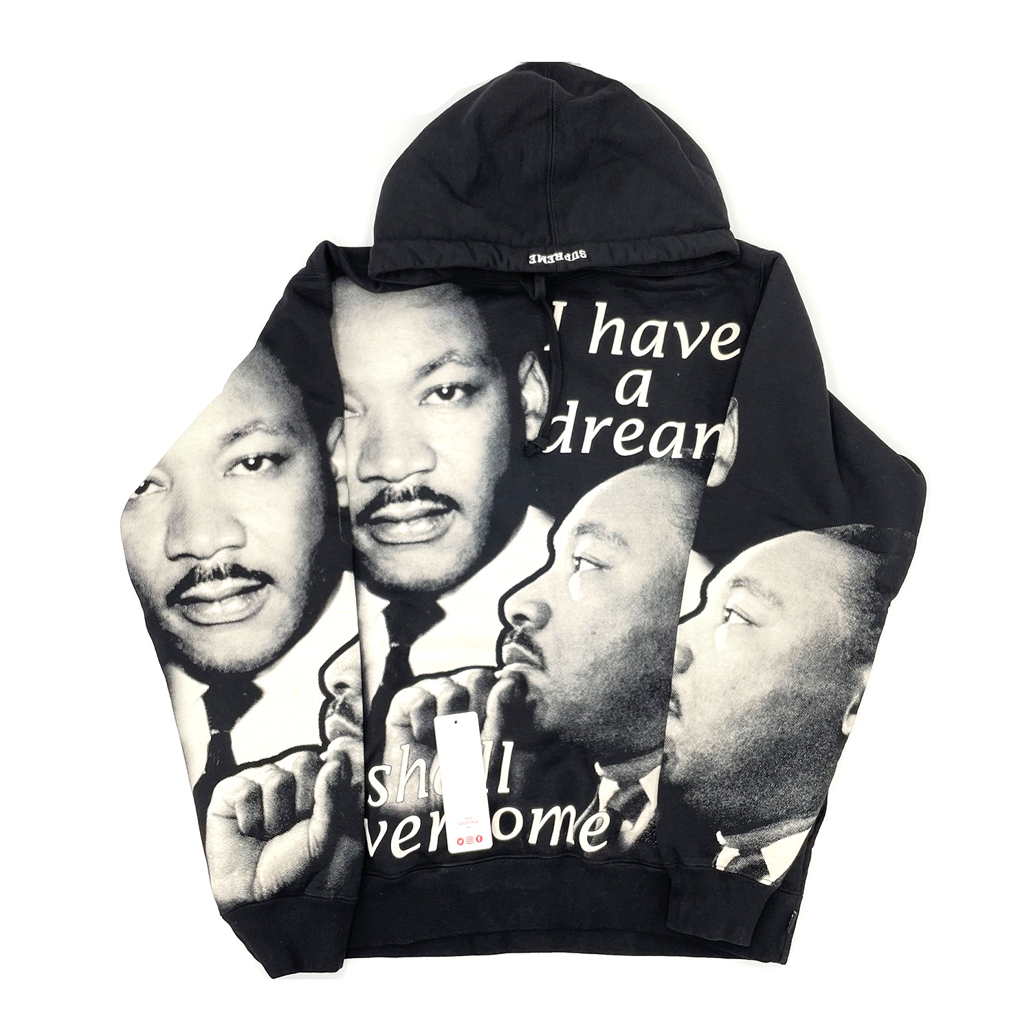 Толстовка Supreme MLK с капюшоном черная SS18SW39 Мужская M