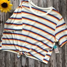 Flirtitude Active white stripe top NWT size XL