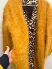 Angora Blended Chunky Cardigan – Super Soft Fluffy Fuzzy Sweater Dress