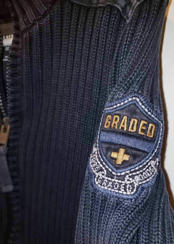 L.O.G.G. Suéter UNISEX Niño Niña Azul Marino Cremallera Talla 4-6  Foto 2 de 4