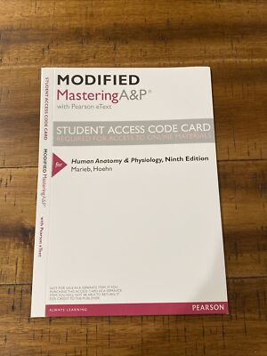 MASTERING A&P w/ Pearson eText, Marieb, Hoehn Student Access Code Card Online