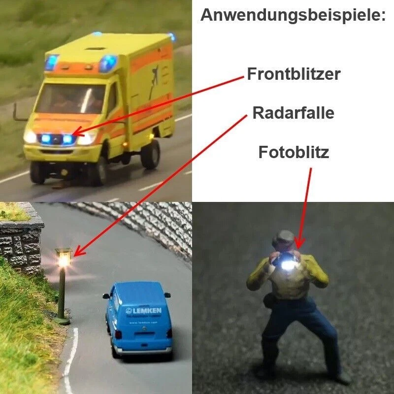 LED Blitzer Stroboskop Fotoblitz Radarfalle Frontblitzer Einsatzfahrzeuge S318 - Bild 4 von 4