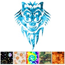 Tribal Wolf Head - Decal Sticker - Multiple Patterns  Sizes - ebn6631
