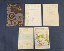 5 Assorted Greeting Cards Hallmark Sympathy Valentine for Son