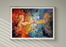 Heaven vs Hell Wall Art, Printable Wall Art