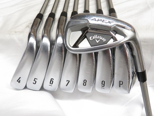 Used Callaway Apex Forged Iron Set 4-PW,AW Steelfiber i95 Stiff Flex Graphite