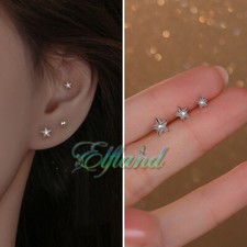 Echt 925 Sterling Silber * Ohrschmuck Ohrringe Ohrstecker * Seesterne