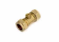 New Solid Brass Isolating Valve With End Compression Fittings 15mm - Onestopdiy