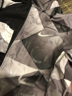 Nike Shield Flash Hooded Running Jacket Black Grey 929119-010