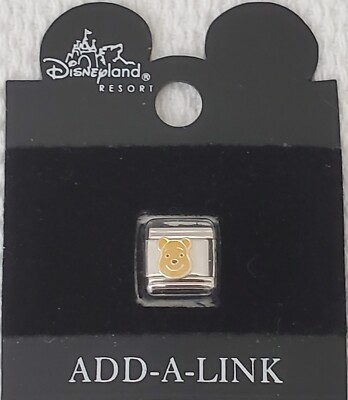 NEW Disneyland - WINNIE-THE-POOH Add-A-Link Stainless Steel Charm w/Orig. Pkg.