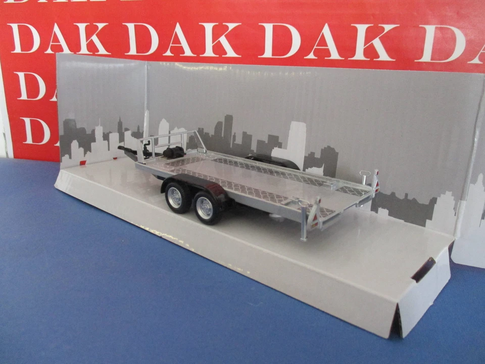 Die cast 1/43 Modellino Carrello Assistenza Trasporto Auto Trailer 2 Wheels - Immagine 4 di 4