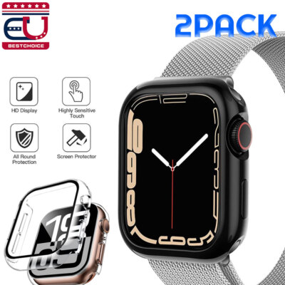 For Apple Watch Series 10 11 42/46mm Glass Screen Protector PC Hard Case  Cover