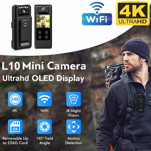 Wifi Body Worn Camera Protection Safety Security 4K HD Sport Camera Night Vision - Picture 4 of 24
