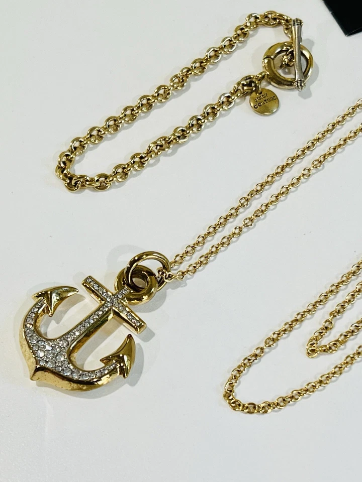 Juicy Couture Pave Ancla Collar y Dije Pulsera Conjunto Y2K Juicy Jewelry Foto 2 de 4