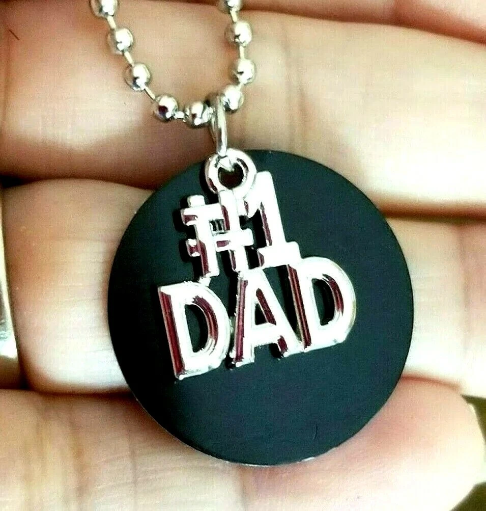 1 Dad Necklace Dad Jewelry Men s Necklace Dad Birthday Gift Fathers Day Gift