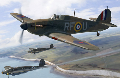 BATTLE OF BRITAIN HURRICANE POLISH ACE FRANTISEK LIMITED EDITION SIGNED PRINT