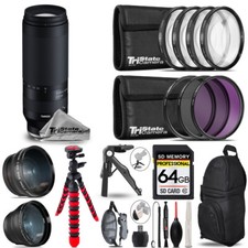 Tamron 70-300mm f/4.5-6.3 Di III RXD Lens E -3 lens Tripod Backpack -64GB