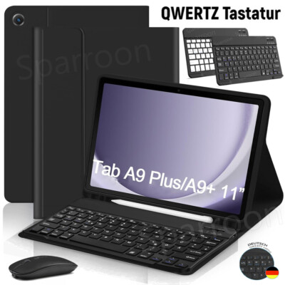 QWERTZ Tastatur Hülle Für Samsung Galaxy Tab A9 Plus A8 S10 S9 FE S8 S7 S6 Lite