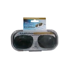 Polar optics clip ons UVA/UVB protection lens with hard case 52 Rec 19