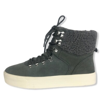 Marc Fisher Darlene-T Ankle Botties Women's 9.5 Grey Leather Faux Fur upper
