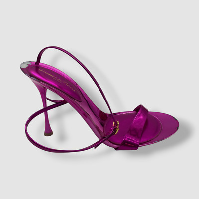 Gianvito Rossi Women's Pink Spice Ribbon Slip-On Sandals Shoes Size 41