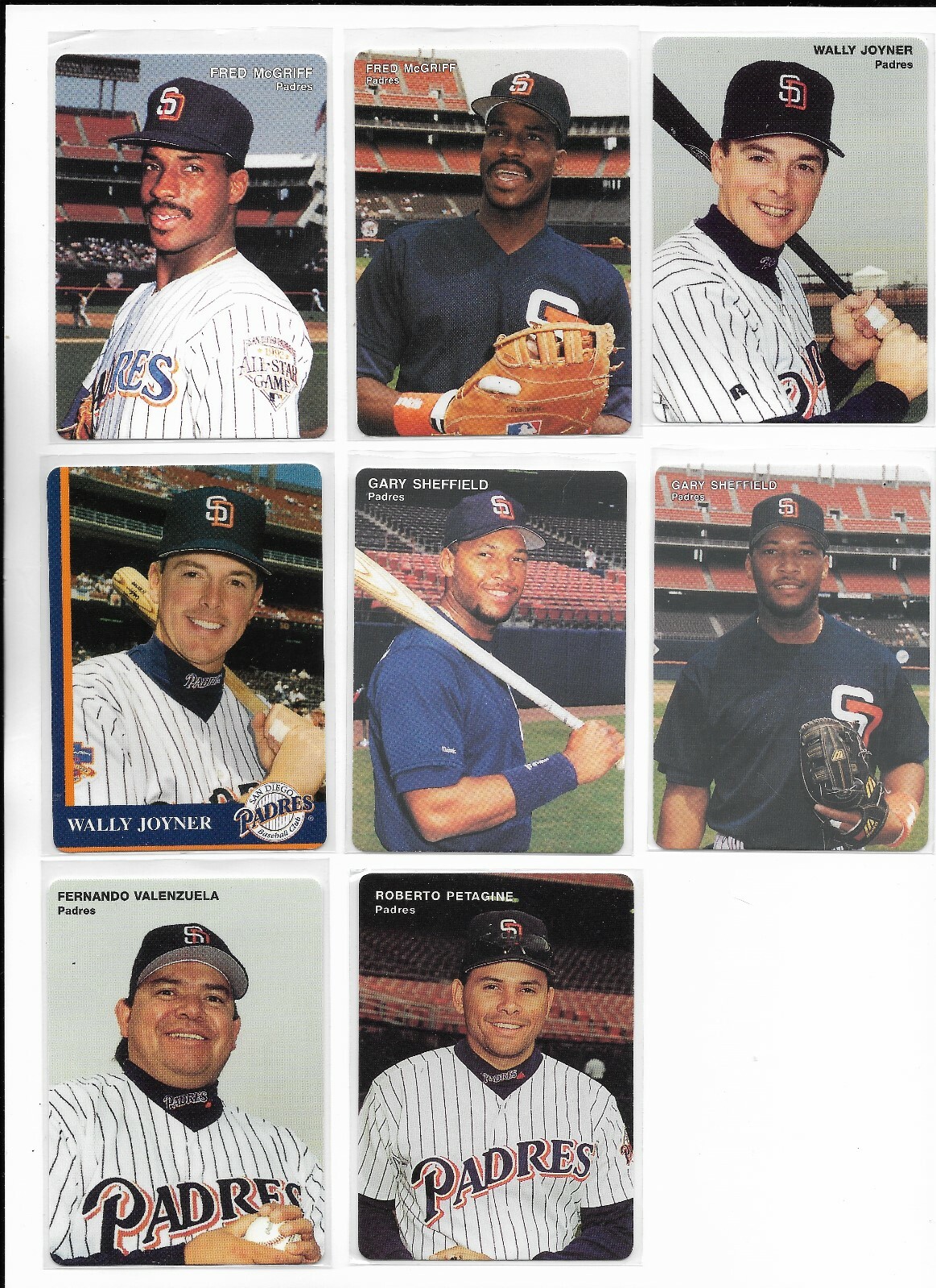 1992 - 1997 Mother's Cookies San Diego Padres McGriff Sheffield Joyner Fernando